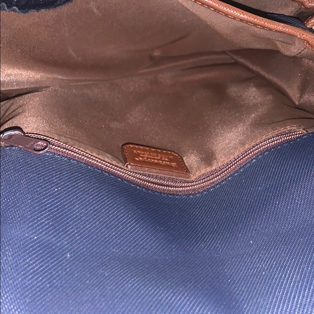 Vintage Burberrys of London Navy and Brown Crossbody Bag - Picture 9 of 11